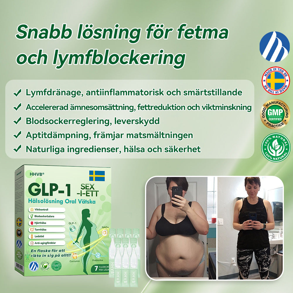Officiell butik | 𝐇𝐕𝐁®🌟🌟𝐆𝐋𝐏-𝟏 SIX-IN-ONE Hälsolösning Oral Vätska (En dos varje dag – synliga resultat på bara 7 dagar) ⚡ För fetma, hjärt-kärlhälsa, diabetes, sömnapné, ledproblem och mer