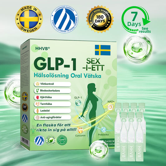 Officiell butik | 𝐇𝐕𝐁®🌟🌟𝐆𝐋𝐏-𝟏 SIX-IN-ONE Hälsolösning Oral Vätska (En dos varje dag – synliga resultat på bara 7 dagar) ⚡ För fetma, hjärt-kärlhälsa, diabetes, sömnapné, ledproblem och mer