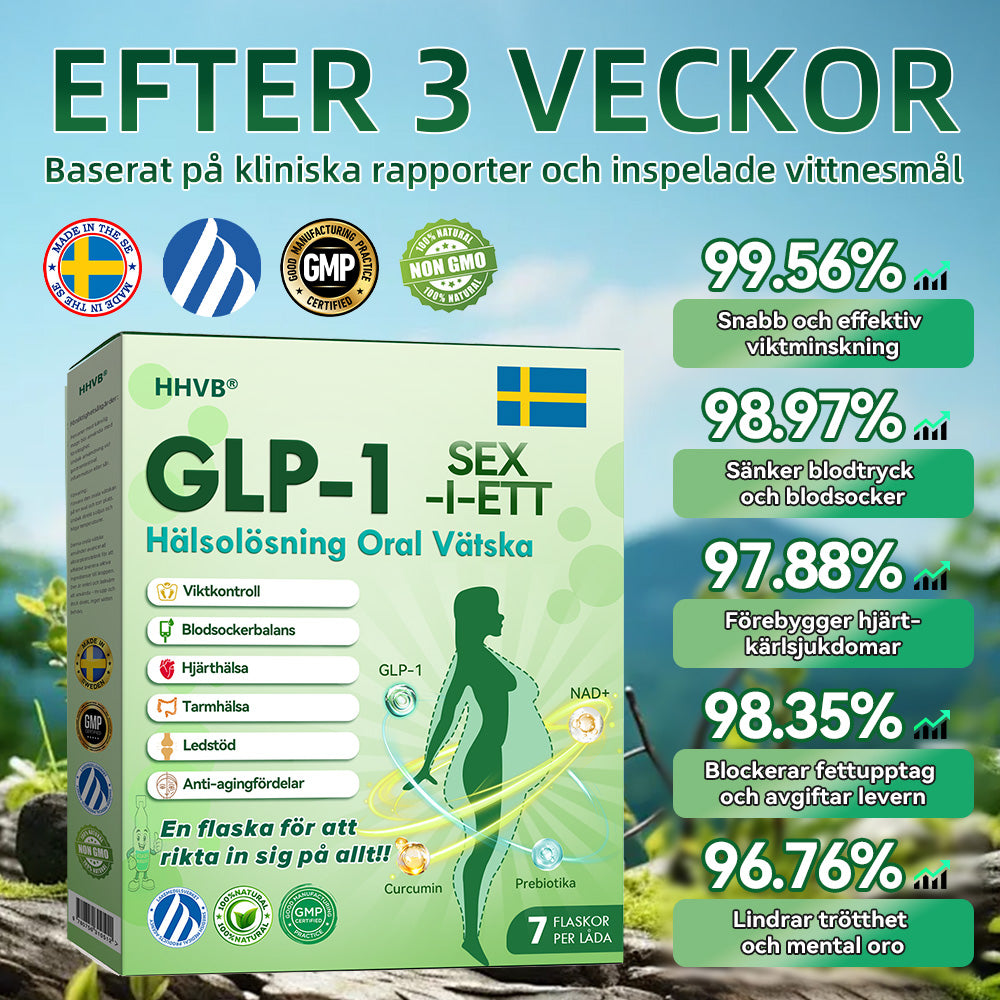 Officiell butik | 𝐇𝐕𝐁®🌟🌟𝐆𝐋𝐏-𝟏 SIX-IN-ONE Hälsolösning Oral Vätska (En dos varje dag – synliga resultat på bara 7 dagar) ⚡ För fetma, hjärt-kärlhälsa, diabetes, sömnapné, ledproblem och mer