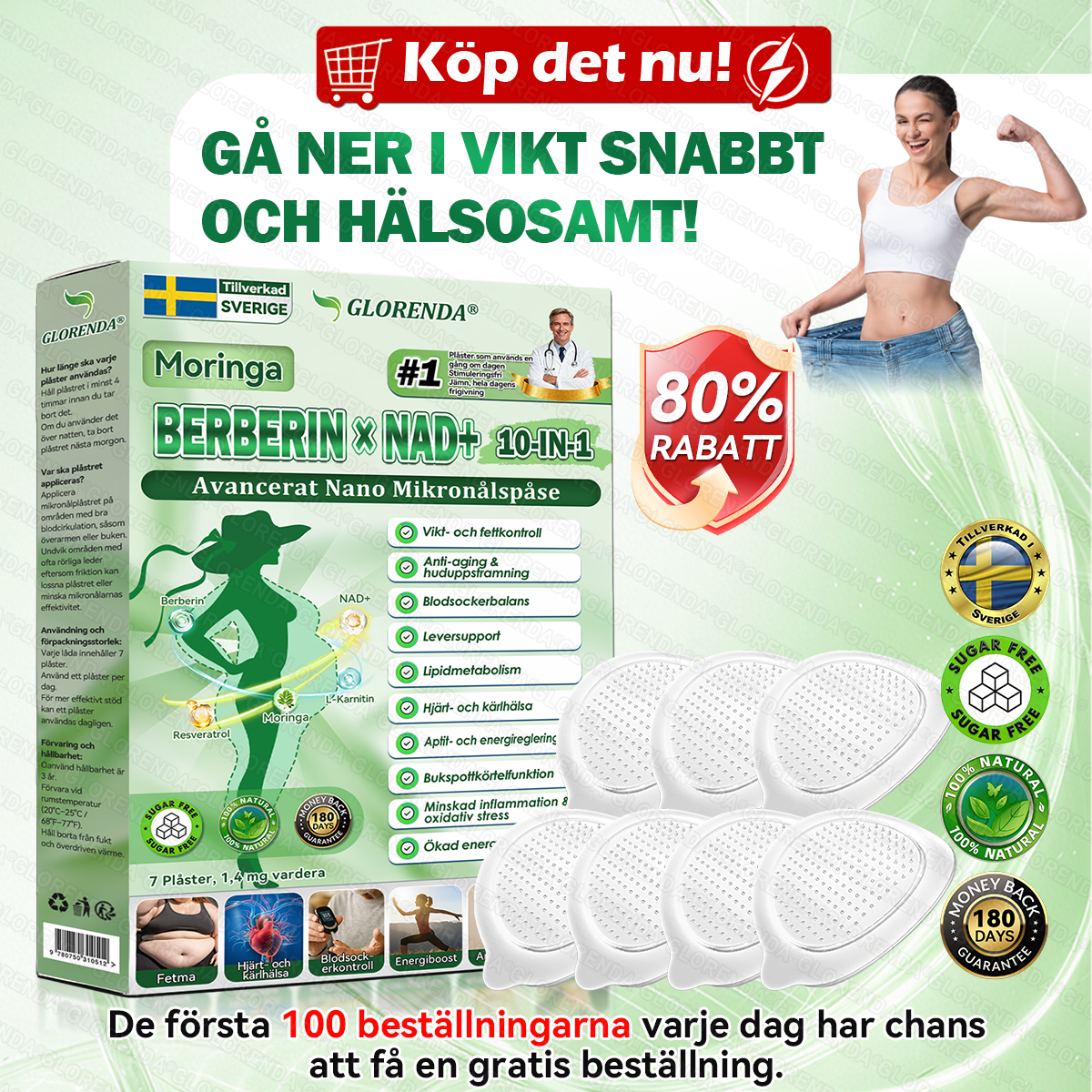 🇸🇪𝐊𝐯𝐚𝐥𝐢𝐭𝐞𝐭𝐬𝐭𝐞𝐬𝐭𝐚𝐝 & 𝐕𝐞𝐫𝐢𝐟𝐢𝐞𝐫𝐚𝐝 🍀💚 𝐆𝐋𝗢𝗥𝗘𝗡𝗗𝑨®𝗕𝗲𝙧𝙗𝐞𝒓𝒊𝒏𝙚 𝙈𝙪𝗹𝘁𝒊-𝑷𝐚𝐭𝐡𝒘𝒂𝙮 𝙈𝙚𝙩𝒂𝒃𝐨𝐥𝙞𝙘 𝙋𝙖𝘁𝗰𝒉 (𝐍𝐚𝐝𝐚 𝐚𝐝𝐡𝐞𝐭 𝐝𝐚𝐠𝐞𝐧, 𝐯𝐢𝐬𝐢𝐛𝐥𝐞 𝐡𝐨̈𝐫𝐧𝐢𝒏𝐠𝒂𝒓 𝐢𝒏𝒏𝒐𝒌 𝟕 𝐝𝐚𝒈𝒆𝒓) ✅ 𝐅𝐨𝐫 𝐨𝐛𝐞𝐬𝐢𝐭𝐲, 🅛🅞🅞🅢🅔 🅢🅚🅘🅝, 𝐝𝐢𝐚𝐛𝐞𝐭𝐞𝐬, 𝐬𝐥𝐞𝐞𝐩 𝐚𝐩𝐧𝐞𝐚, 𝐣𝐨𝐢𝐧𝐭 𝐢𝐬𝐬𝐮𝐞𝐬, 𝐚𝐧𝐝 𝐦𝐨𝐫𝐞