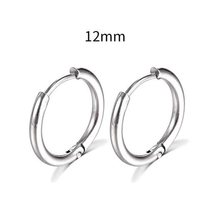2025 New Simple Stainless Steel Gold Small Earrings Cartilage Ear Piercing Jewelry